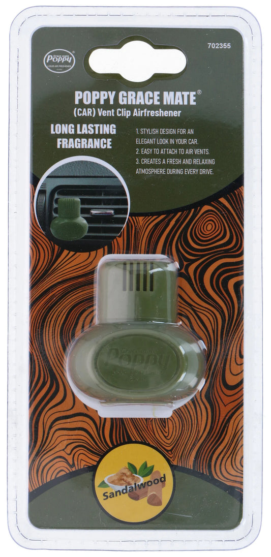Gracemate Poppy Vent Air Freshener - Sandalwood