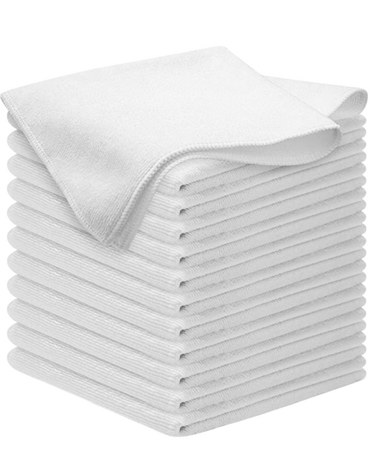 ELEMENTS XPERT Premium Microfibre Cloths 300GSM- (White) 10 Pack