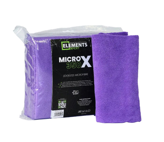 Elements Xpert MICRO X 350 | Purple | 350gsm Premium Microfibre Cloth | 10 Pack