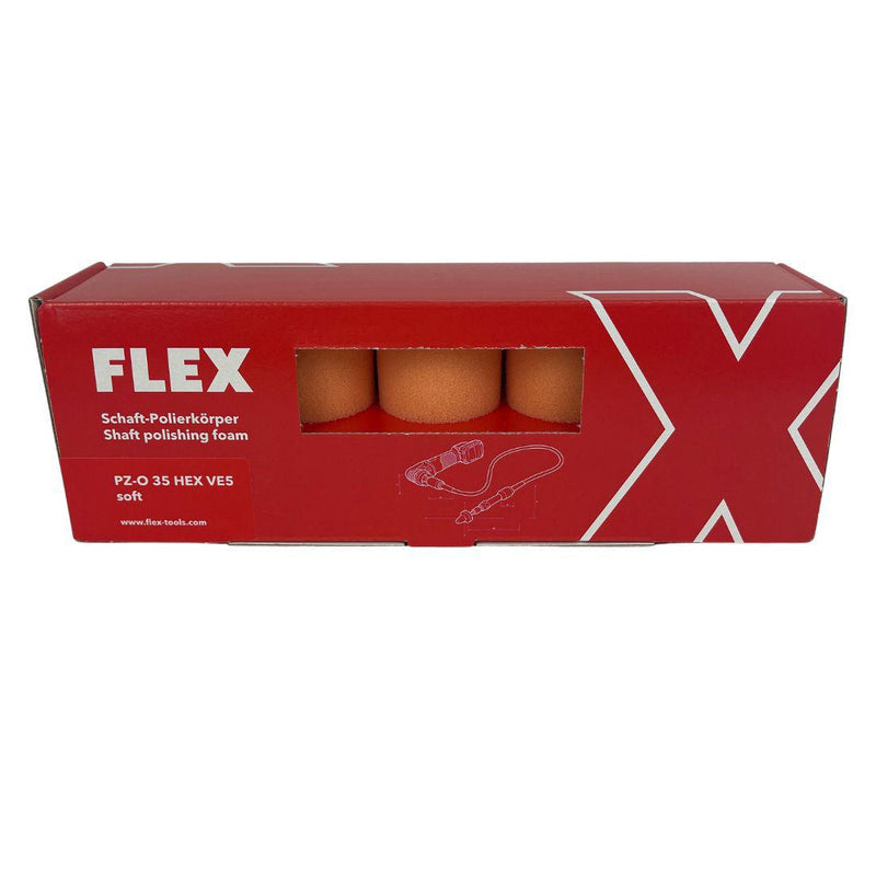 Flex PZ-O 35 HEX VE5 Polishing Sponge Orange 5pk