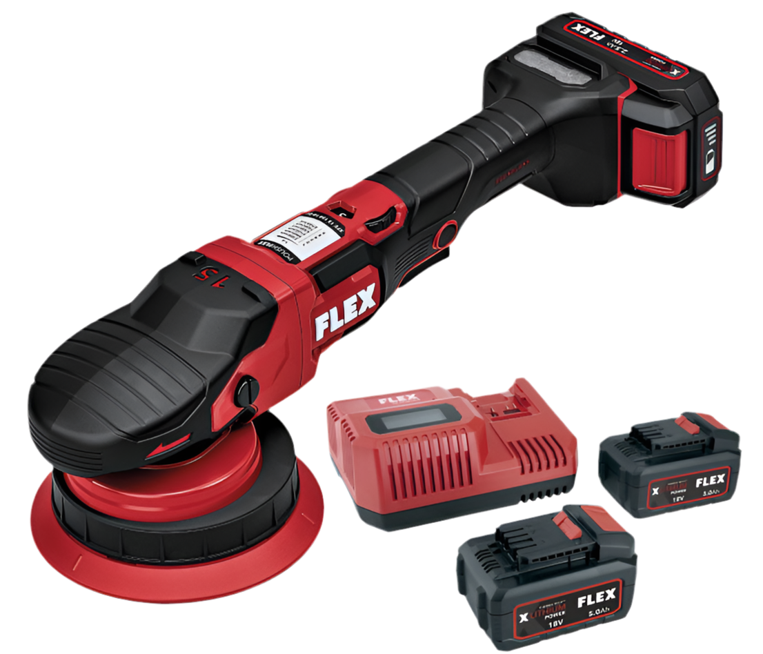 Flex XFE 15  Cordless Dual Action Polisher 150mm 18V Kit- NEW VERSION