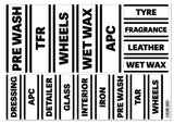 Sprayer Bottle Identification Sticker Set