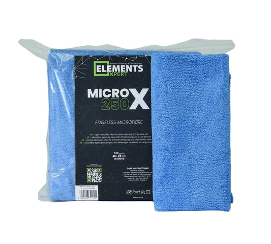 Elements Xpert MICRO X 250 | Blue | 250gsm Microfibre Cloth | 10 Pack