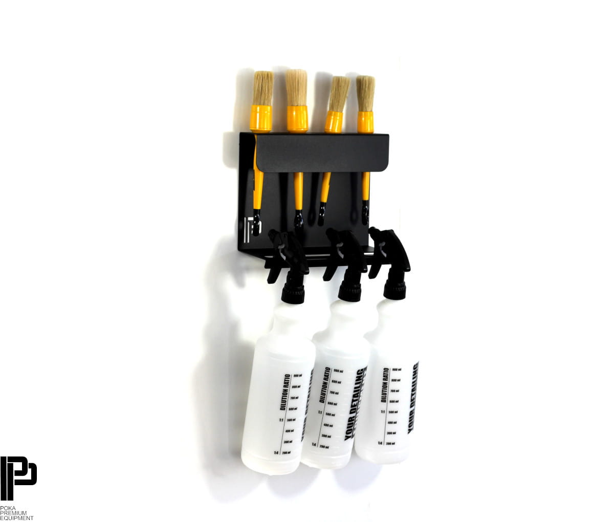 Poka Premium Hanger for 4 brushes and 3 bottles