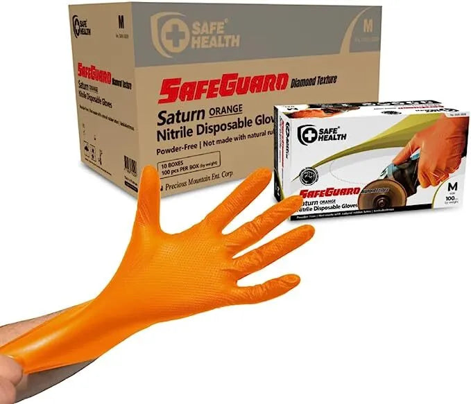 SafeGuard Orange Grip Gloves Case (10x100pk)